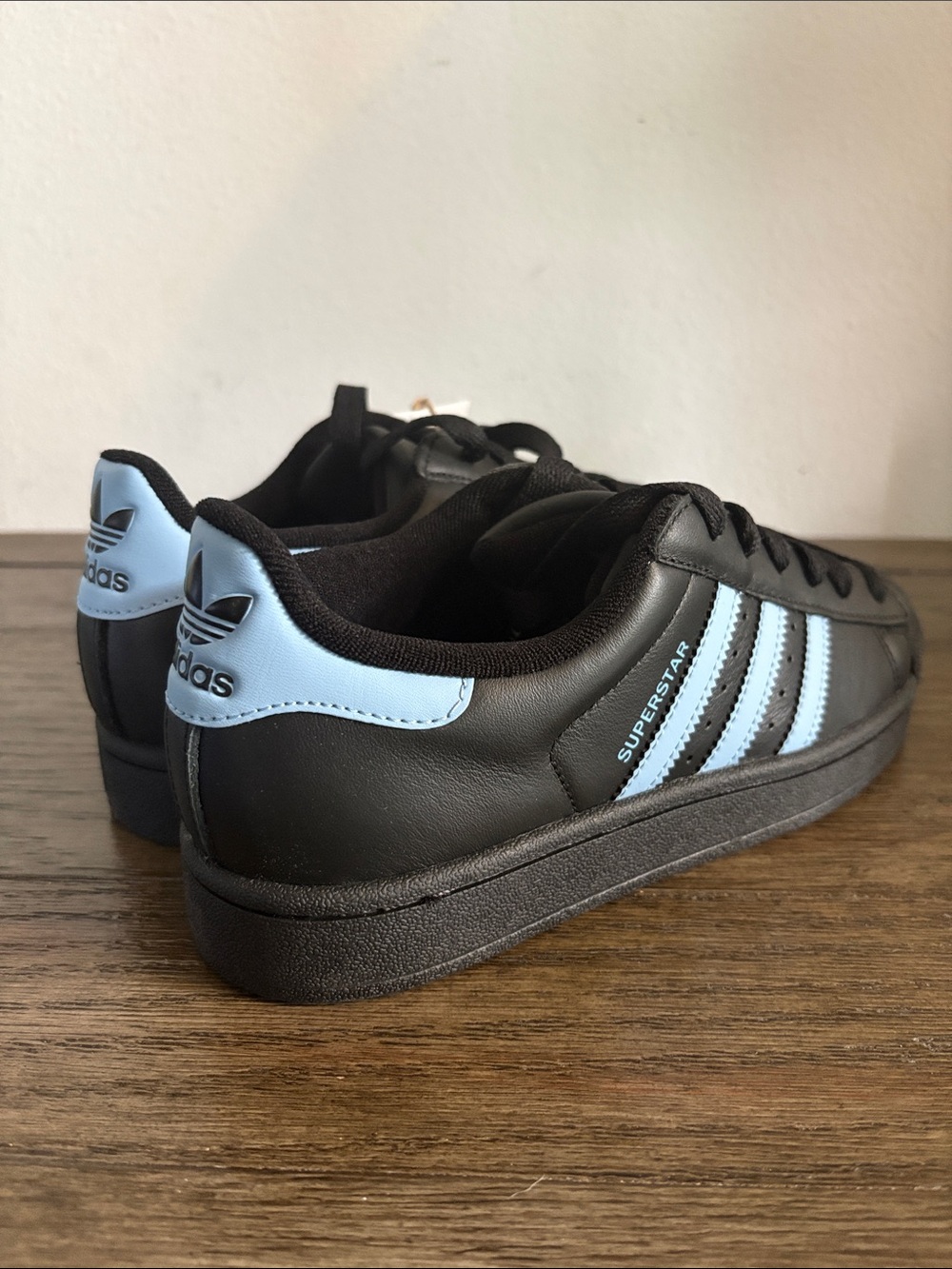 NIB [adidas] Superstar II Low Top Sneakers Black/Ash Blue Women’s 7 / Mens 5.5 - Picture 10 of 16